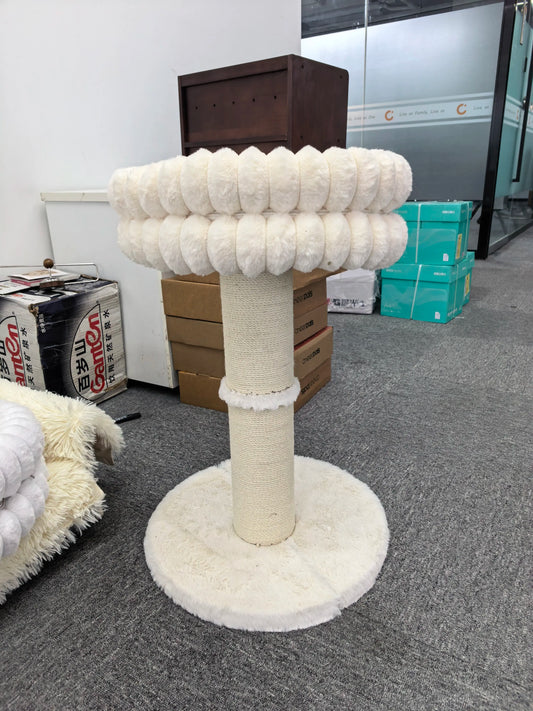 Tower-Style Cat Scratch Post, Safety-Stable Base Premium Sisal Vertical Scratcher, Indoor Cat Bed for Feline Entertainment