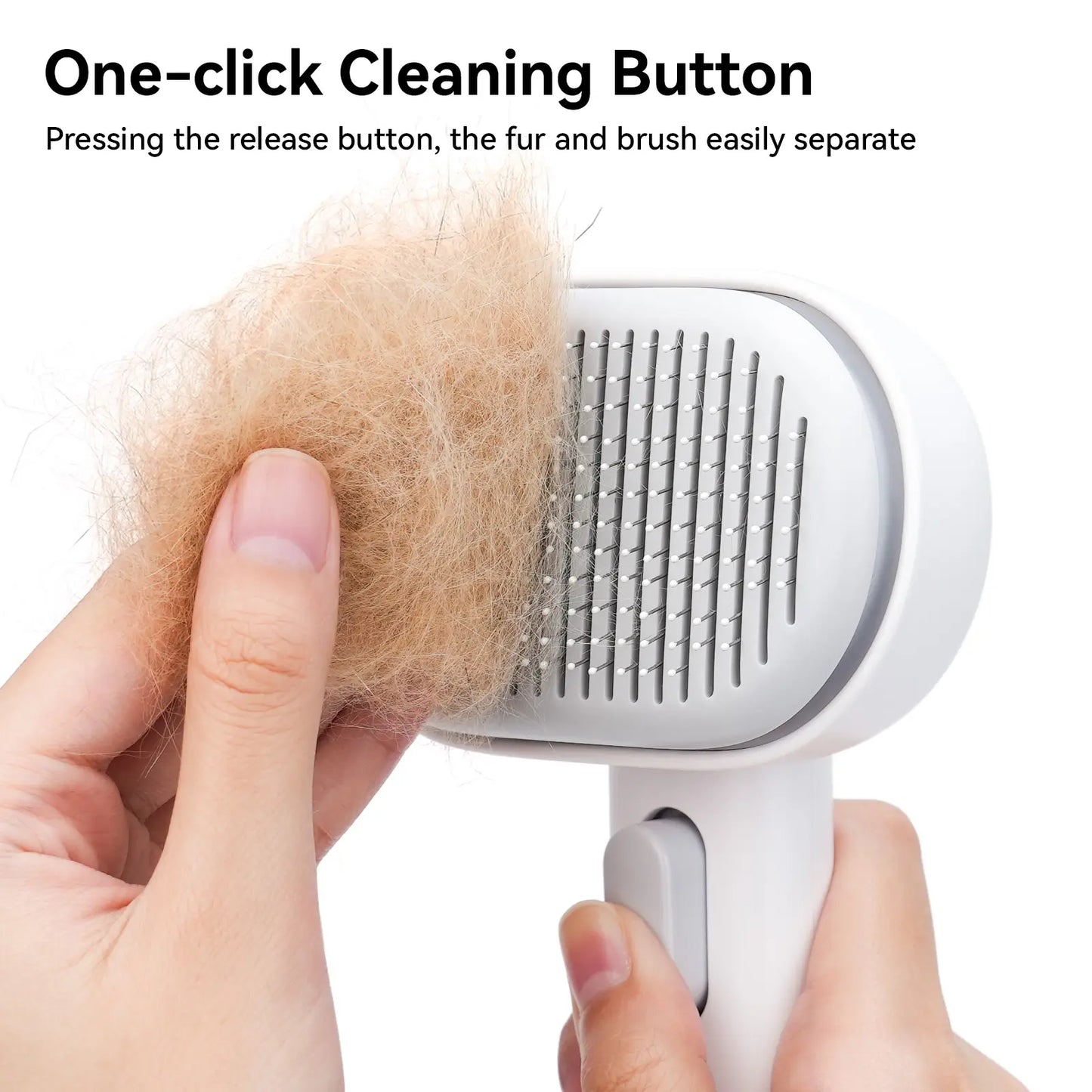 Aumuca Cat Deshedding Brush - Fur Removal Tool for Long/Short Haired Cats, Kittens & Dogs, Pet Grooming Supplies with Massage Function to Remove Loose Fur