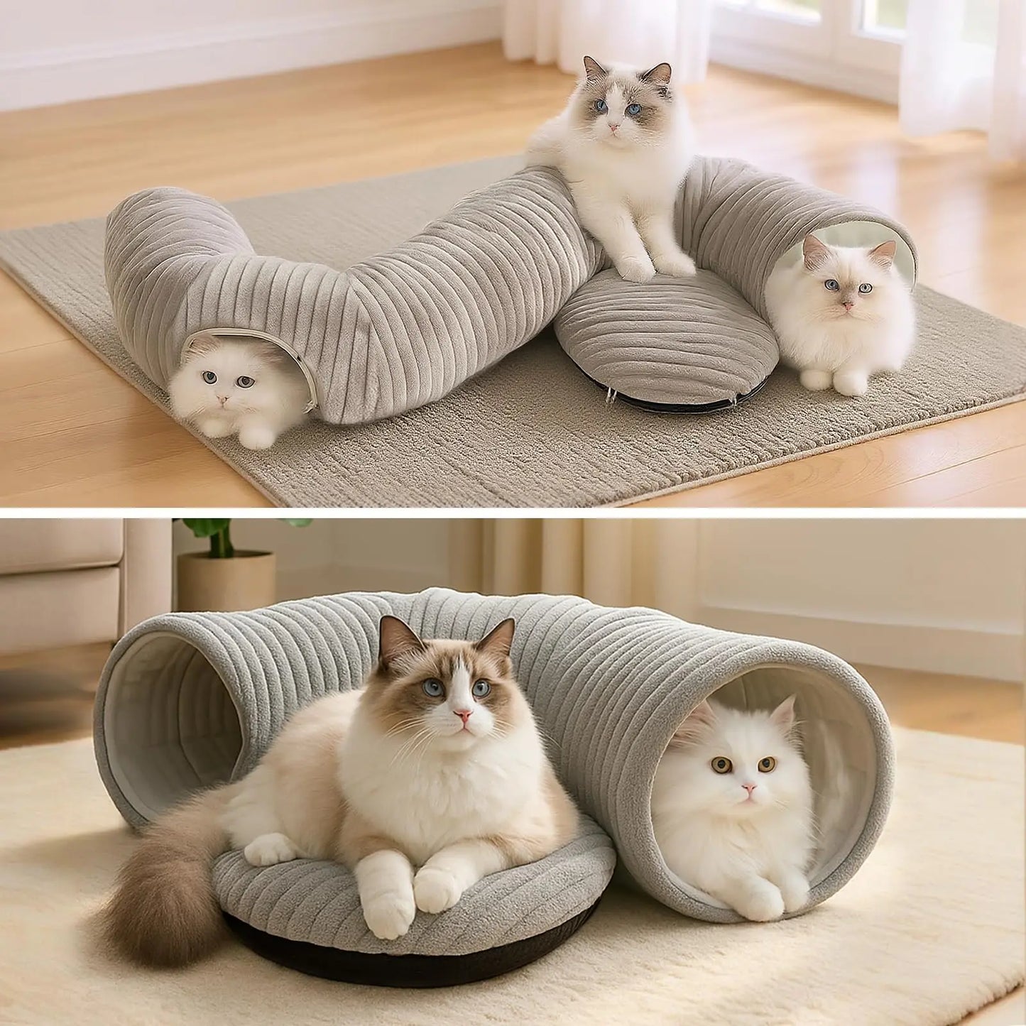The Feline Funhouse: Purr-fect Peekaboo Padded Playground for Cats Who Think They're Ninjas, Fluffy Cloud Edition, Now With Extra Snuggle-ocity!