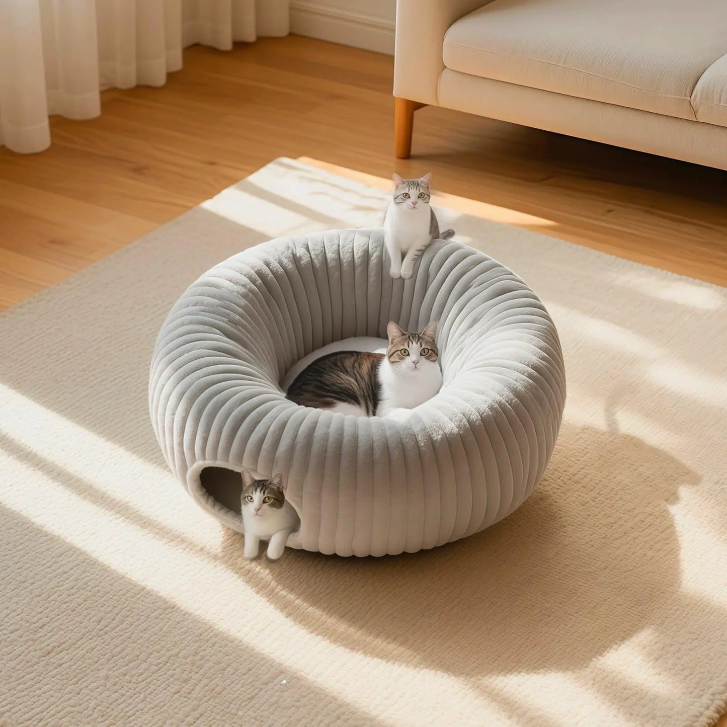 The Feline Funhouse: Purr-fect Peekaboo Padded Playground for Cats Who Think They're Ninjas, Fluffy Cloud Edition, Now With Extra Snuggle-ocity!