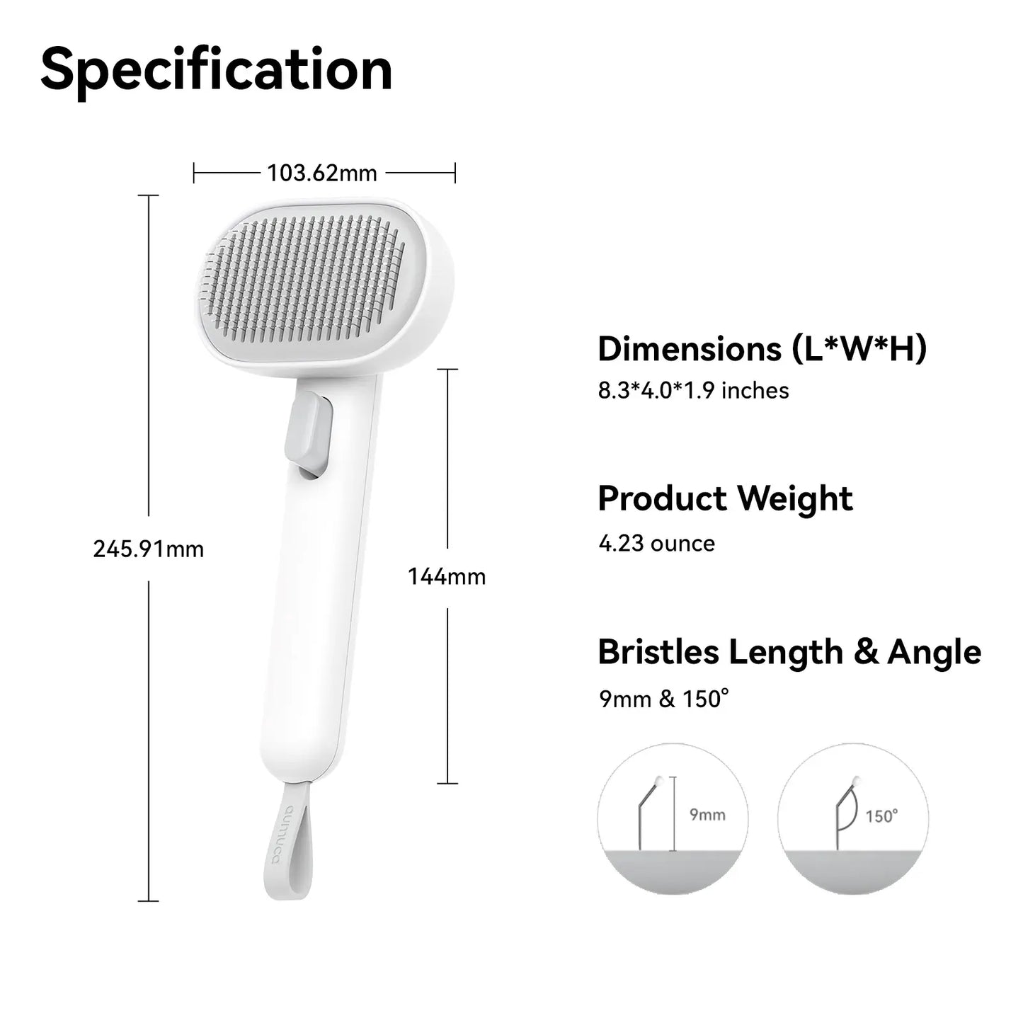 Aumuca Cat Deshedding Brush - Fur Removal Tool for Long/Short Haired Cats, Kittens & Dogs, Pet Grooming Supplies with Massage Function to Remove Loose Fur