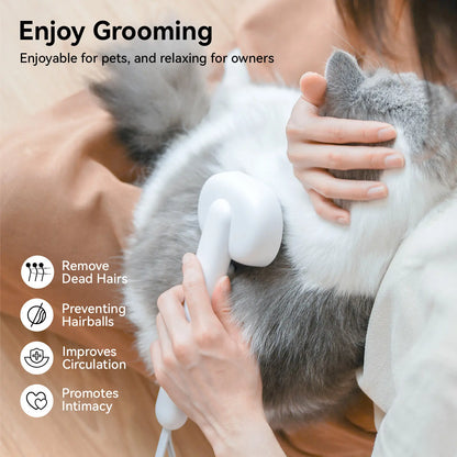 Aumuca Cat Deshedding Brush - Fur Removal Tool for Long/Short Haired Cats, Kittens & Dogs, Pet Grooming Supplies with Massage Function to Remove Loose Fur