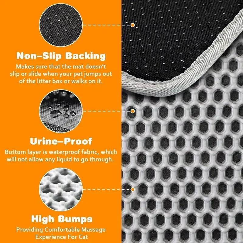 Honey, I Shrunk the Litter! The Extra Large Cat Mat That Catches More Cat Crime Than a Super Sleuth!