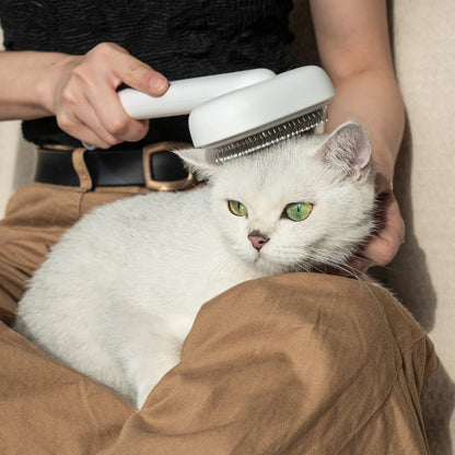 Aumuca Cat Deshedding Brush - Fur Removal Tool for Long/Short Haired Cats, Kittens & Dogs, Pet Grooming Supplies with Massage Function to Remove Loose Fur